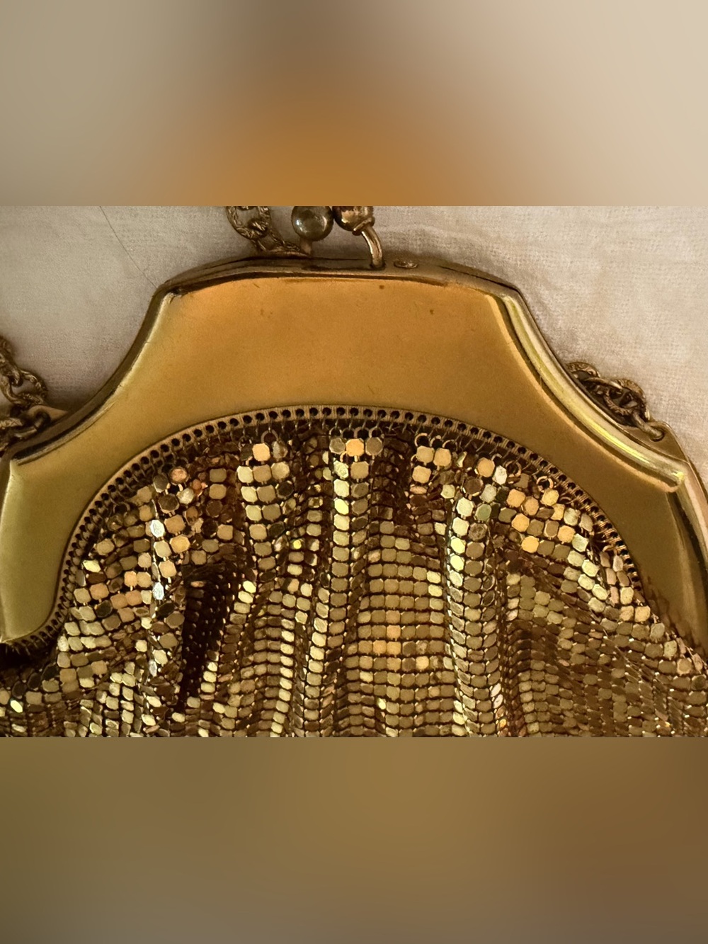 Vintage Whiting & Davis Gold Mesh Evening Bag | Iconic Metal Mesh | Made in USA - Picture 2 of 15